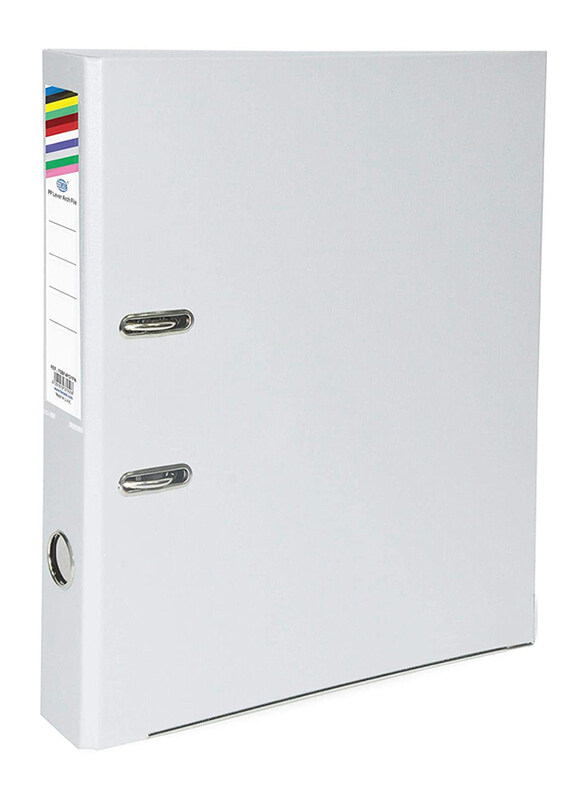 

FIS Fixed Mechanism Box File, 4cm, 24 Pieces, FSBF4PGYFN, Grey/White/Yellow