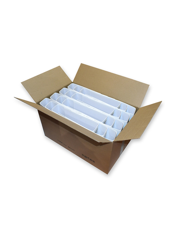 FIS PP Box File with Fixed Mechanism, 24 Piece, FSBF8PWHFN, White