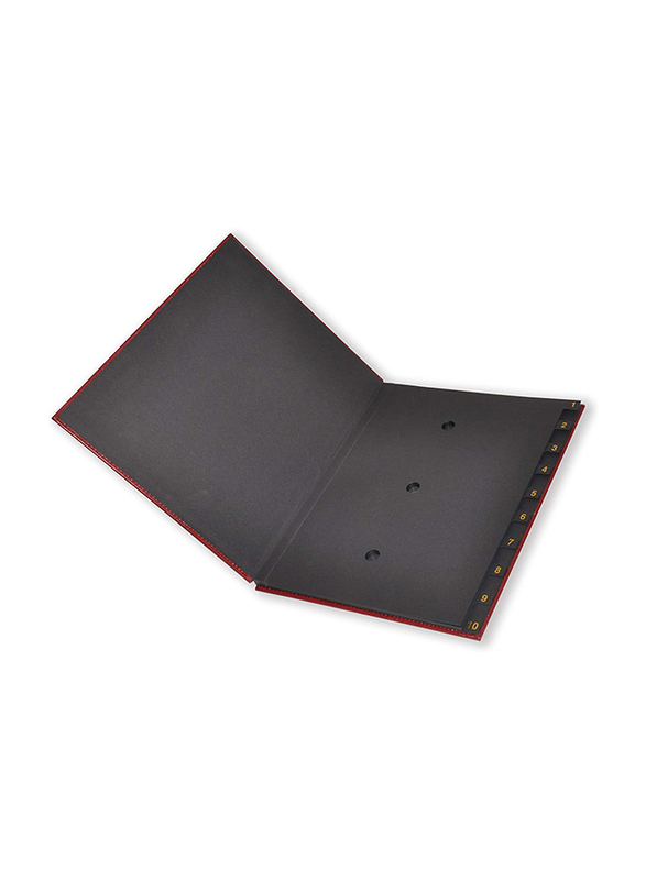 FIS Bonded Leather Signature Book with 10-Divisions, 245 x 310mm, FSCL1-10BNMR, Maroon