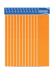 FIS Fluorescent Crepe Paper, 12 Pieces, FSPAFLCP01, Light Orange