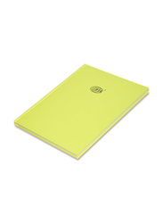 FIS Neon Hard Cover Single Line Notebook Set, 5 x 100 Sheets, 9 x 7 inch, FSNB97N363, Yellow