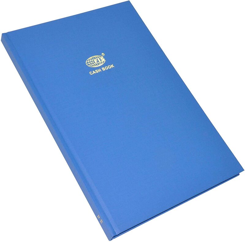 FIS Cash Book with Azure Laid Ledger Paper, F/S Size, 2 Quire, 210 x 330mm, FSACCTC2Q73, Blue