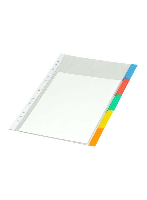 FIS Colour Index File Divider with 1-5 Division, A4 Size, Multicolour