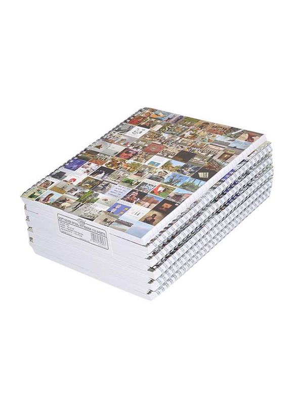 FIS Spiral Soft Cover Single Line Notebook Set, 10 x 8 inch, 10 Piece x 100 Sheets, FSNB1081903S, Multicolour