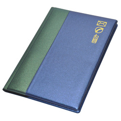 FIS English Address Book with PVC Cover, 148 x 210mm, 50 Sheets, A5 Size, FSADA5EPVC, Blue/Green