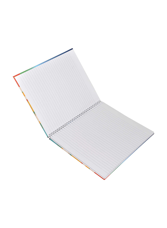Light Spiral Hard Cover Notebook, 100 Sheets, 5 Piece, LINBS1081608, Blue