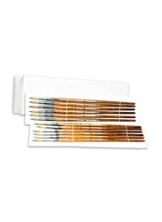 Artmate Round 16 Size Artist Brushes, JIABSx101r-16, 12 Pieces, Brown