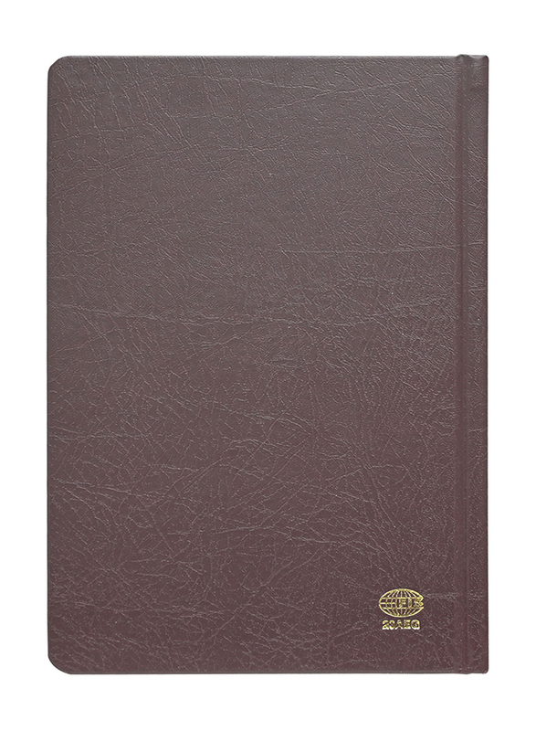 FIS 2024 Arabic/English Golden Diary, 384 Sheets, 60 GSM, A5 Size, FSDI23AEG24CH, Chocolate