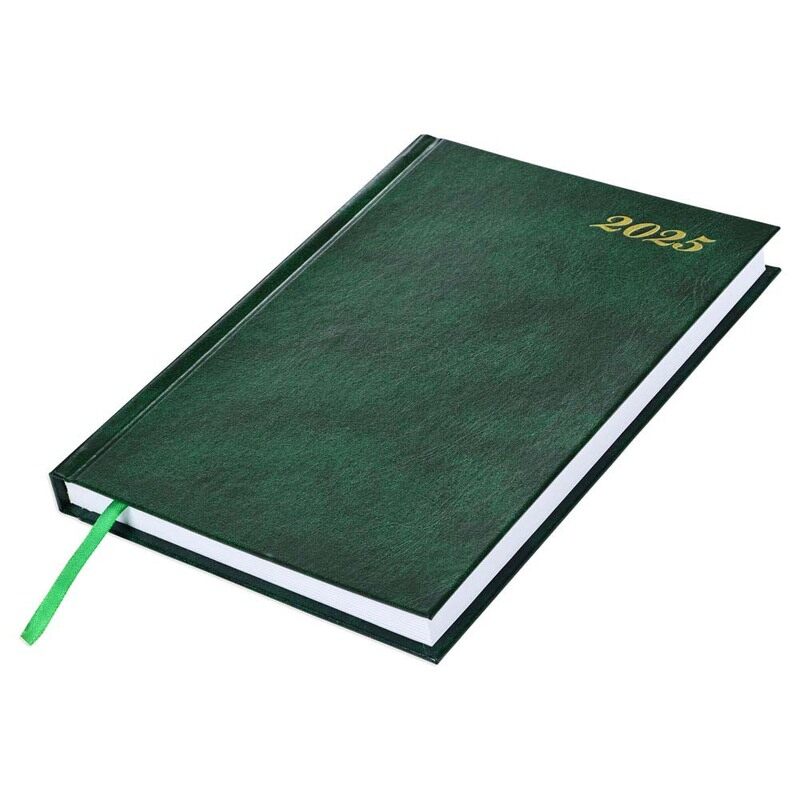 

FIS 2025 Diary, Hard Cover Vinyl Material, Friday & Saturday Combined, A5 Size(14.8x21cm), English, Green Color-FSDI91E25GR