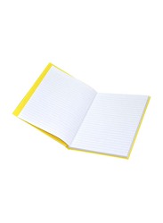 FIS Neon Hard Cover Single Line Notebook Set, 5 x 100 Sheets, 9 x 7 inch, FSNB97N210, Lemon Yellow