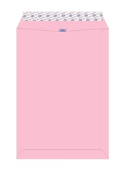 FIS Colour Peel & Seal Envelopes, 50-Piece, 80 GSM, C4 (324 x 229mm), Pastel Pink