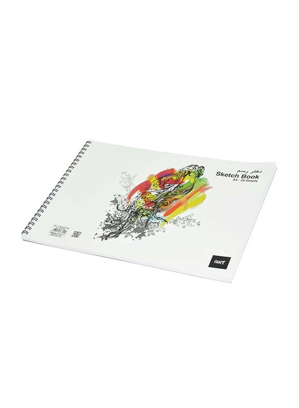 Light 12-Piece Spiral Binding Sketch Book Set, 20 Sheets, A4 Size, LISKSA4201306, White