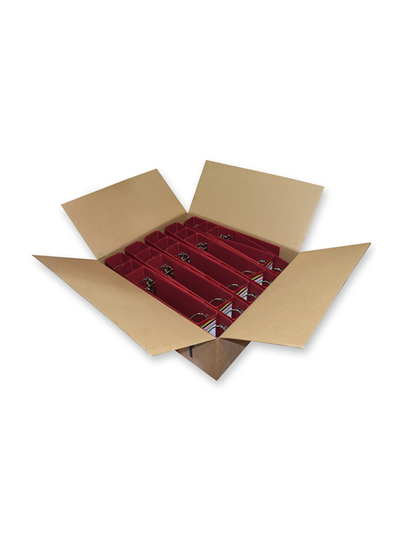 FIS Fixed Mechanism Arch Box File, 8cm, 25 Pieces, FSBF18X28PPMRF, Maroon