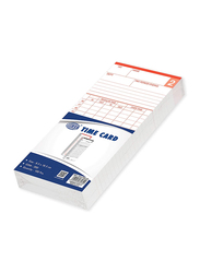 FIS Time Card, 100-Piece, 85 x 185mm, 300 GSM, FSCLTIME-3N, White