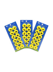 FIS Arabic Numerical Magnets Set, 3 Pack, FSMINA30, Yellow