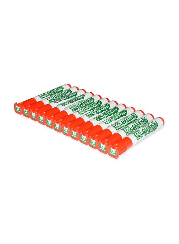 Artline 12-Piece Eco-Green White Board Marker Set, 2.0mm, ARMKEK-527RE, Red