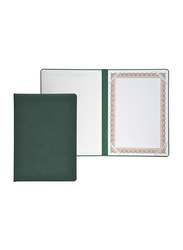 FIS Italian PU Certificate Folders with A4 Certificate and Gift Box, FSCLCERTPUWGR, Green