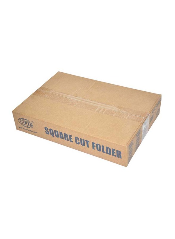 FIS Kendal Manila Square Cut Folders without Fastener, 225GSM, A4 Size, 100 Pieces, FSFF9A4KGY, Grey
