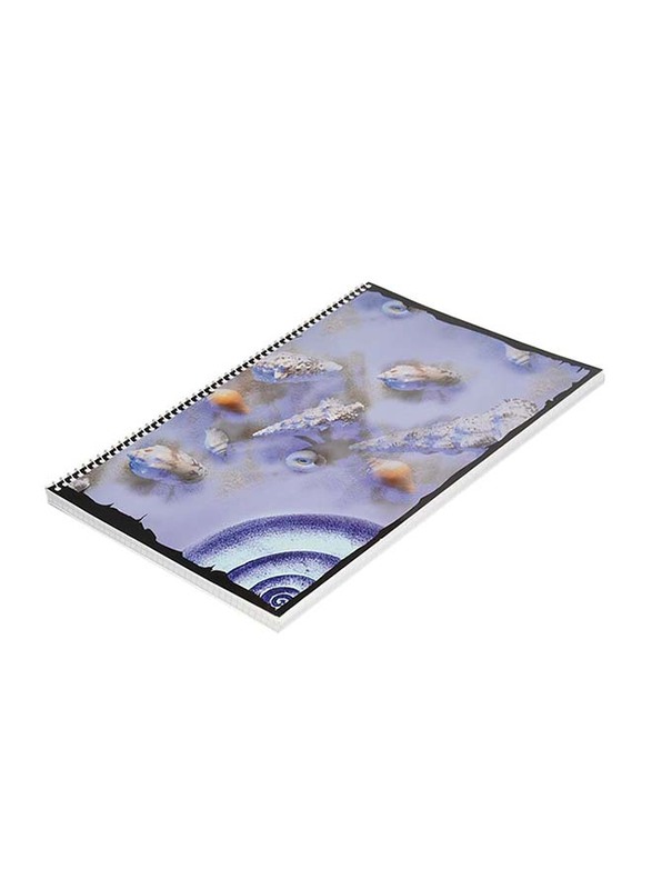 FIS Spiral Soft Cover Notebook Set, 5mm Square, 10 Piece x 80 Sheets, A4 Size, FSNB5A480SH5, Multicolour