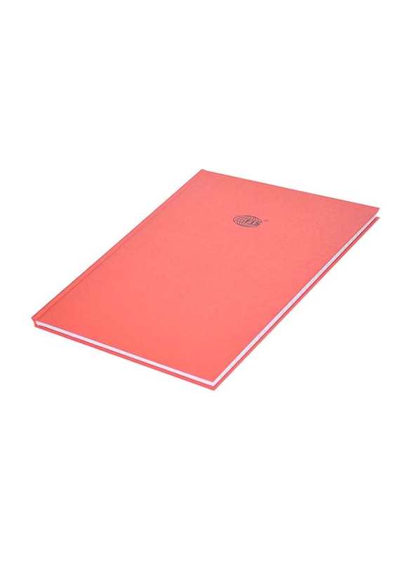 FIS Neon Hard Cover Single Line Notebook Set, 5 x 100 Sheets, A4 Size, FSNBA4N250, Red