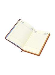 FIS 2024 Arabic/English Golden Diary, 384 Sheets, 70 GSM, A5 Size, FSDI19AEG24BR, Brown