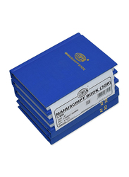 FIS Manuscript Book Set, 5mm Square, 3 Quire, 5 x 144 Sheets, A7 Size, FSMNA73Q5MM, Blue