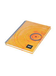 Light 5-Piece Spiral Hard Cover Notebook, Single Ruled, 100 Sheets, A5 Size, LINBSA51606, Multicolour