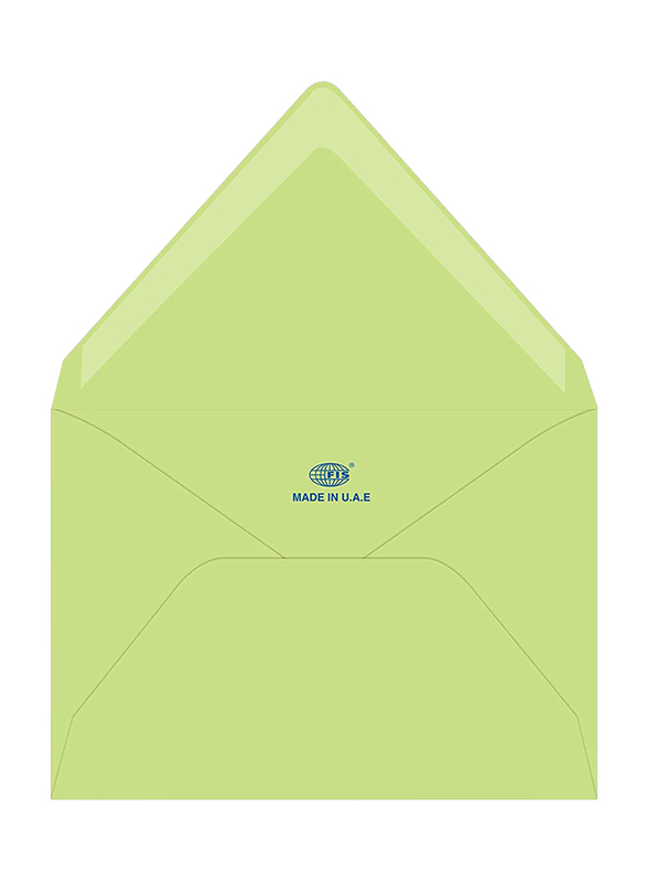 FIS Laid Paper Envelopes Glued, 5.35 x 8 inch, 25 Pieces, Green