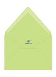 FIS Laid Paper Envelopes Glued, 5.35 x 8 inch, 25 Pieces, Green