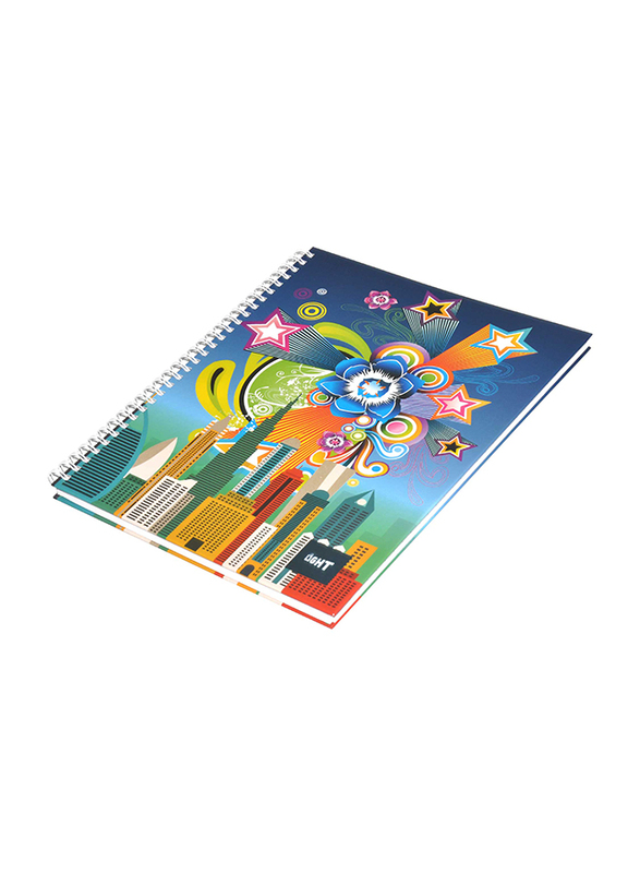 Light Spiral Hard Cover Notebook, 100 Sheets, 5 Piece, LINBS1081608, Blue