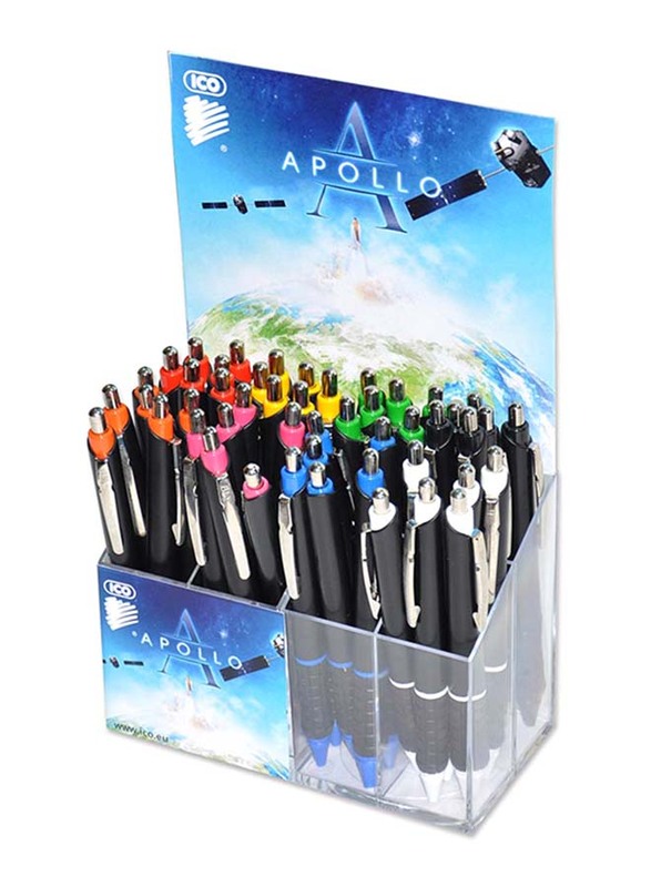 ICO 48-Piece Apollo Mechanical Ball Pen, ICBP08, Multicolor