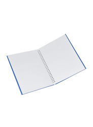 FIS Manuscript Notebook Set with Spiral Binding, 5mm Square, 2 Quire, 5 x 96 Sheets, 9 x 7 inch Size, FSMN972Q5MSB, Blue