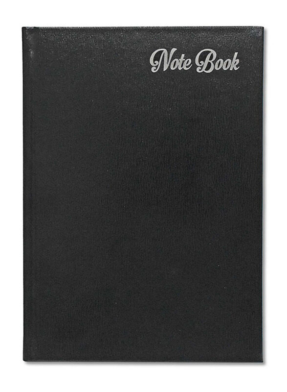 

FIS Offset White Paper Notebook with Bonded Leather, 196 Pages, 70 GSM, A5 Size, FSNBHCA5GWHBL, Black