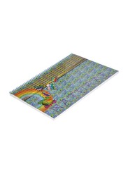 FIS Spiral Soft Cover Notebook Set, 5mm Square, 10 Piece x 80 Sheets, A4 Size, FSNB5A480NL3, Multicolour