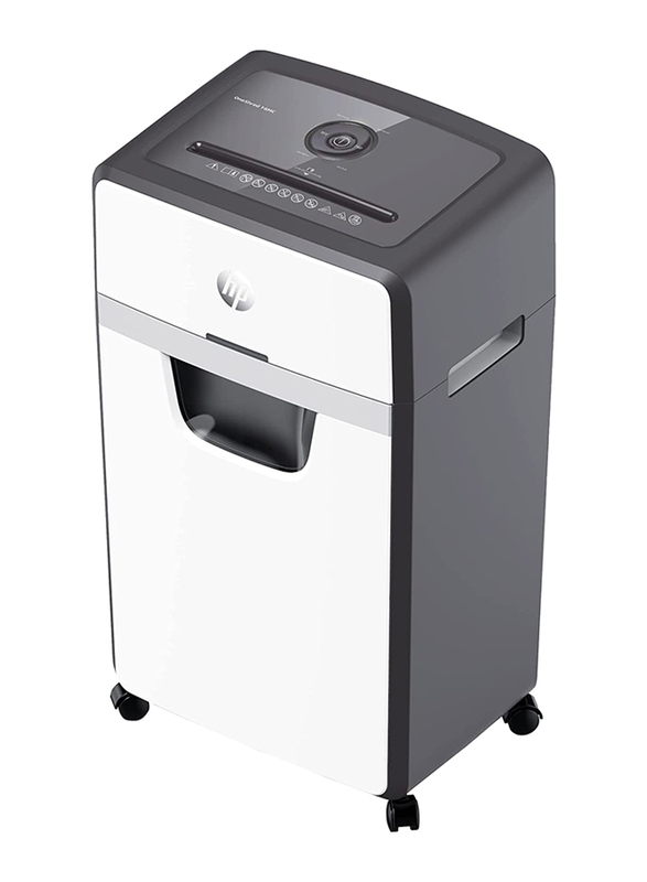 HP 2808 OneShred 16-Sheet Micro Cut Shredder, Security Level P5, 30 Liter Bin, OLSR2808, Multicolour