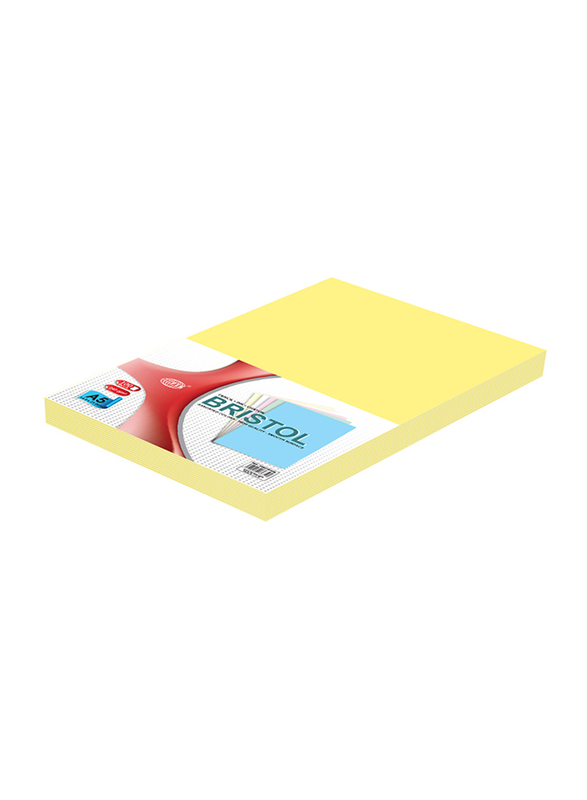 FIS Bristol Board Pocket, 100-Pieces, 240 GSM, A5 Size, FSBI240A5YL, Yellow