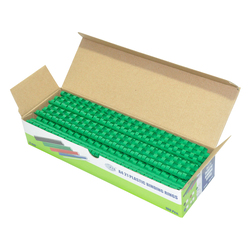 FIS 8mm Plastic Binding Rings, 100 Pieces, FSBD08GR, Green