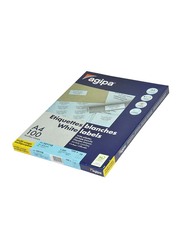 Agipa Multipurpose Label, 70 x 50.8mm, 1500 Labels, 100 Sheets, A4 Size, APLA101119, White