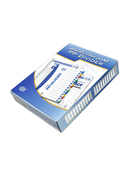 FIS PP File Divider with Index & 1-5 Division, 50-Piece, A4 Size, Blue