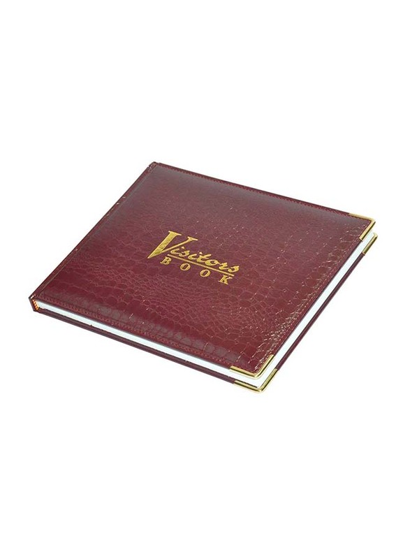 FIS English Visitors Book, 25 x 20cm, FSCLVISITORE, Maroon