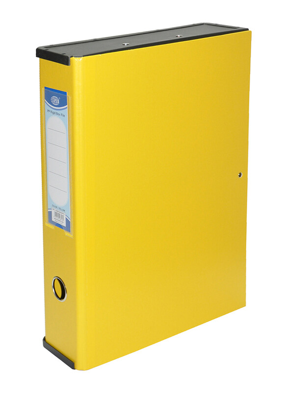 

FIS Colored PP Rigid Box File with Plastic Sides, 210 x 330 mm, FSBFRIGIDPPYL, Yellow
