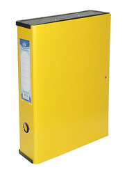 FIS Colored PP Rigid Box File with Plastic Sides, 210 x 330 mm, FSBFRIGIDPPYL, Yellow