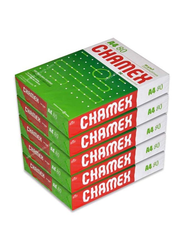 Chamex Photocopy Paper 5-Ream/Box, 80 GSM, A4 Size, C5PWCHA4, White