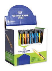 FIS 9mm Cutter Knife, 24 Pieces, FSCU3563, Multicolor
