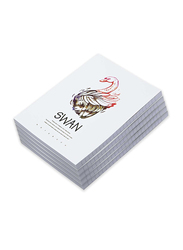FIS Swan Design Soft Cover Notebook, 5 x 96 Sheets, A5 Size, FSNBSCA596-SWA4, White