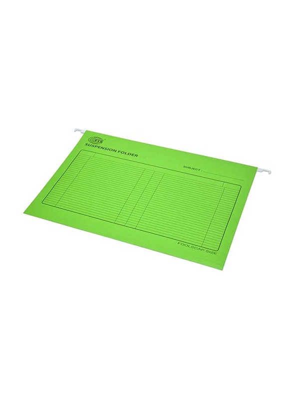 FIS 160GSM Colored Hanging Files, 50 Pieces, FSHF160PAGR, Green