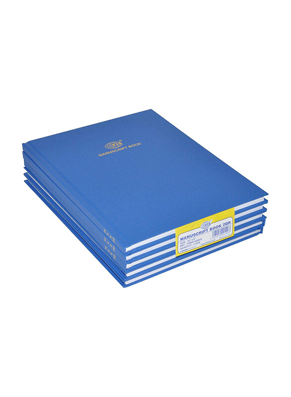 

FIS Manuscript Notebook Set, 8mm Single Ruled, 2 Quire, 5 x 96 Sheets, 10 x 8 inch Size, FSMN10X82Q, Blue