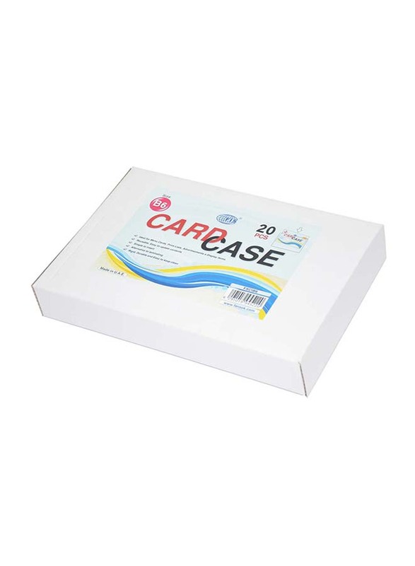 FIS 20-Piece Card Case Set, B6 Size, FSCIB6, Clear