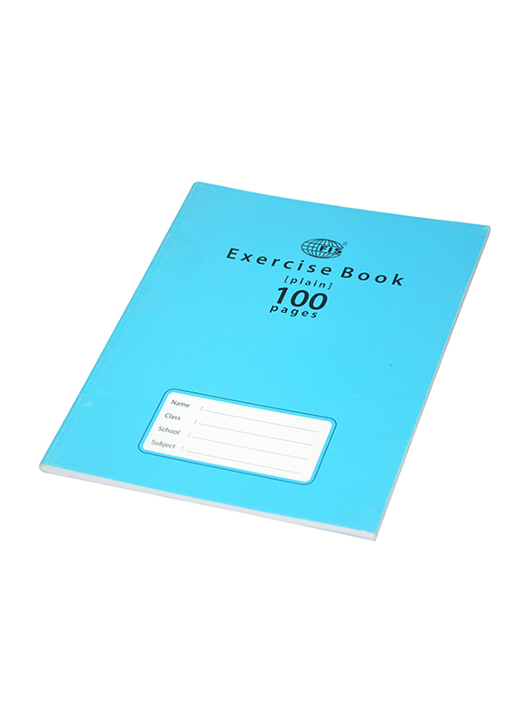 FIS Exercise Plain Note Books, 100 Pages, 12 Pieces, FSEBP100N, Blue