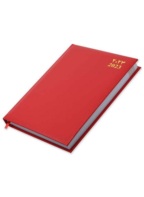 

FIS 2023 Arabic/English Agenda Diary, 400 Sheets, 60 GSM, FSDI75AEVN23RE, Red